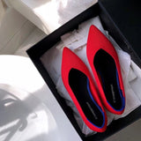 Pointed Toe flats Ladies flat Shoes Comfortable Ballet Knit De Mujer Loafers Autumn Gestante Boat Shoes Soft Bottom Women's Shoe - ENSEIGNE DENIS