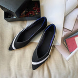 Pointed Toe flats Ladies flat Shoes Comfortable Ballet Knit De Mujer Loafers Autumn Gestante Boat Shoes Soft Bottom Women's Shoe - ENSEIGNE DENIS
