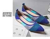 Pointed Toe flats Ladies flat Shoes Comfortable Ballet Knit De Mujer Loafers Autumn Gestante Boat Shoes Soft Bottom Women's Shoe - ENSEIGNE DENIS