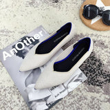 Pointed Toe flats Ladies flat Shoes Comfortable Ballet Knit De Mujer Loafers Autumn Gestante Boat Shoes Soft Bottom Women's Shoe - ENSEIGNE DENIS