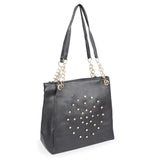 Faux Leather Zipper Closure Formal HandBag Satchel