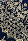 Women's Gold Semi Stitched Embroidered Gota Lehenga Choli