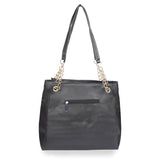Faux Leather Zipper Closure Formal HandBag Satchel