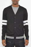 TWO STRIPE CARDIGAN