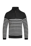 QUARTER ZIP STRIPE PULLOVER