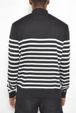 QUARTER ZIP STRIPE PULLOVER