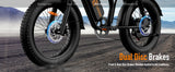 Peak 1500W Electric Mountain Bike with 48V 15.6Ah Removable Battery, 28MPH 100 Mile Range, 20" X 4" fat Tire E-bike
