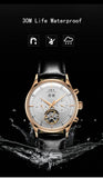 Montre Homme Luxury Brand Watches for Men Automatic Self Winding Mens Watch Leather Date Waterproof Men Mechanical Wristwatches