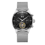 Montre Homme Luxury Brand Watches for Men Automatic Self Winding Mens Watch Leather Date Waterproof Men Mechanical Wristwatches