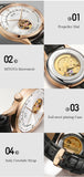 CARNIVAL MIYOTA Movement Automatic Watch Sapphire Waterproof Italy Cowhide Strap Tourbillon Mechanical Men Watches 2021 Luxury