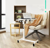 Adjustable Laptop Desk with Wheels, Rotating Standing Computer Table for Sofa Bedside, Lifting Notebook Stand Desk, Side Table