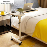 Adjustable Laptop Desk with Wheels, Rotating Standing Computer Table for Sofa Bedside, Lifting Notebook Stand Desk, Side Table