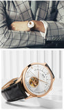 CARNIVAL MIYOTA Movement Automatic Watch Sapphire Waterproof Italy Cowhide Strap Tourbillon Mechanical Men Watches 2021 Luxury