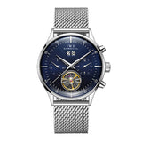 Montre Homme Luxury Brand Watches for Men Automatic Self Winding Mens Watch Leather Date Waterproof Men Mechanical Wristwatches