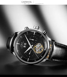 Montre Homme Luxury Brand Watches for Men Automatic Self Winding Mens Watch Leather Date Waterproof Men Mechanical Wristwatches