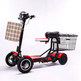 Foldable Four Wheel Electric Scooter for Old People Seniors Travel Folding Mobility Scooter 4 Wheels 250W Protable
