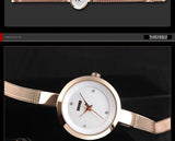 SKMEI Luxury Quartz Ladies Watch Thin Strap Fashion Women Watch Casual Stainless Steel Female Wristwatcch Relogio Feminino 1390