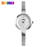 SKMEI Luxury Quartz Ladies Watch Thin Strap Fashion Women Watch Casual Stainless Steel Female Wristwatcch Relogio Feminino 1390