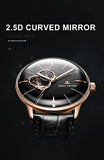 New Reef Tiger/RT Luxury Rose Gold Watch Men's Automatic Mechanical Watches Tourbillon Watches with Brown Leather Strap RGA8239