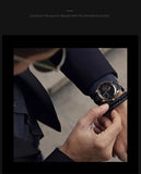 New Reef Tiger/RT Luxury Rose Gold Watch Men's Automatic Mechanical Watches Tourbillon Watches with Brown Leather Strap RGA8239