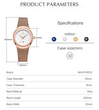 NAVIFORCE Watch Women Fashion Dress Quartz Watches Lady Stainless Steel Waterproof Wristwatch Simple Girl Clock Relogio Feminino