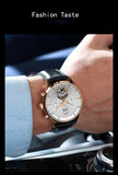 Montre Homme Luxury Brand Watches for Men Automatic Self Winding Mens Watch Leather Date Waterproof Men Mechanical Wristwatches
