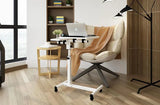 Adjustable Laptop Desk with Wheels, Rotating Standing Computer Table for Sofa Bedside, Lifting Notebook Stand Desk, Side Table