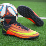 Cross-border assassin new high-top soccer shoes firm ground soccer shoes TF broken nail dedicated training shoes football men