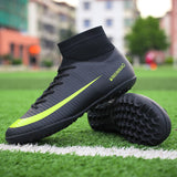 Cross-border assassin new high-top soccer shoes firm ground soccer shoes TF broken nail dedicated training shoes football men