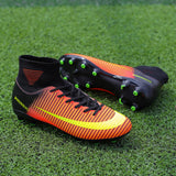 Cross-border assassin new high-top soccer shoes firm ground soccer shoes TF broken nail dedicated training shoes football men