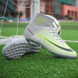 Cross-border assassin new high-top soccer shoes firm ground soccer shoes TF broken nail dedicated training shoes football men