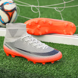 Cross-border assassin new high-top soccer shoes firm ground soccer shoes TF broken nail dedicated training shoes football men