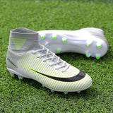 Cross-border assassin new high-top soccer shoes firm ground soccer shoes TF broken nail dedicated training shoes football men