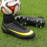Cross-border assassin new high-top soccer shoes firm ground soccer shoes TF broken nail dedicated training shoes football men