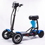 Foldable Four Wheel Electric Scooter for Old People Seniors Travel Folding Mobility Scooter 4 Wheels 250W Protable