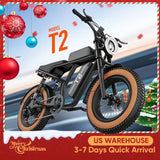 Peak 1500W Electric Mountain Bike with 48V 15.6Ah Removable Battery, 28MPH 100 Mile Range, 20" X 4" fat Tire E-bike