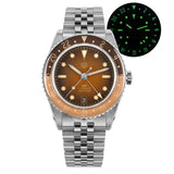 Watchdives WD6542 Mechanical Watch NH34 Automatic Movement Bubble Domed Sapphire Crystal Luxury Watch 100m Waterproof Mens Watch