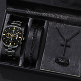 Fashion Men Stainless Steel Watch Luxury Calendar Quartz Wrist Watch Mens Business Watches for Man Clock Montre Homme