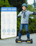All Terrain Self Balancing Scooter with LED Lights, 500W Motor & Bluetooth for Kids and Adults