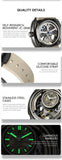 Singularity Series DG8127 Men Automatic Mechanical Watch Fashion Sport Wristwatch Silicone Band