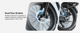 Cybervelo 1000W ebike for adults, 20A Large Removable Battery, Foldable Electric Bike, 20" Fat Tire ebike for all terrain