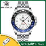 STEELDIVE SD1993 White Dial 60 Clicks Ceramic Bezel 41MM Case Sapphire Glass BGW9 Luminous 300M NH34 Mechanical Men Dive Watches