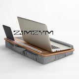 Lap Desk With Pillow Cushion Portable Laptop Desk With Wrist Rest, Mouse Pad, Phone Holder Computer Laptop Stand