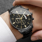 Fashion Business Men Watches Luxury Calendar Quartz Wristwatch for Man Clock Relogio Masculino Montre Homme（Without Box）