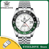 STEELDIVE SD1993 White Dial 60 Clicks Ceramic Bezel 41MM Case Sapphire Glass BGW9 Luminous 300M NH34 Mechanical Men Dive Watches