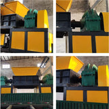 Car Tire Plastic Shredder Crusher Double Shaft Recycling Shredder Bottle Crusher Customized Industrial Waste Tyre Crush Shredder