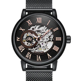 Mechanical Hand Wind Watch for Men Top Brand Luxury Fashion Skeleton Mesh Strap Wristwatch Male Clock Montre Homme Drop Shipping