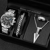 Fashion Men Stainless Steel Watch Luxury Calendar Quartz Wrist Watch Mens Business Watches for Man Clock Montre Homme