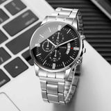 Fashion Business Men Watches Luxury Calendar Quartz Wristwatch for Man Clock Relogio Masculino Montre Homme（Without Box）