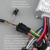 500W Three Mode Brushless Controller 22A 36V/48V/52V/60V Sine Wave Controller with S966/S830 Display for E-bike Conversion Kit